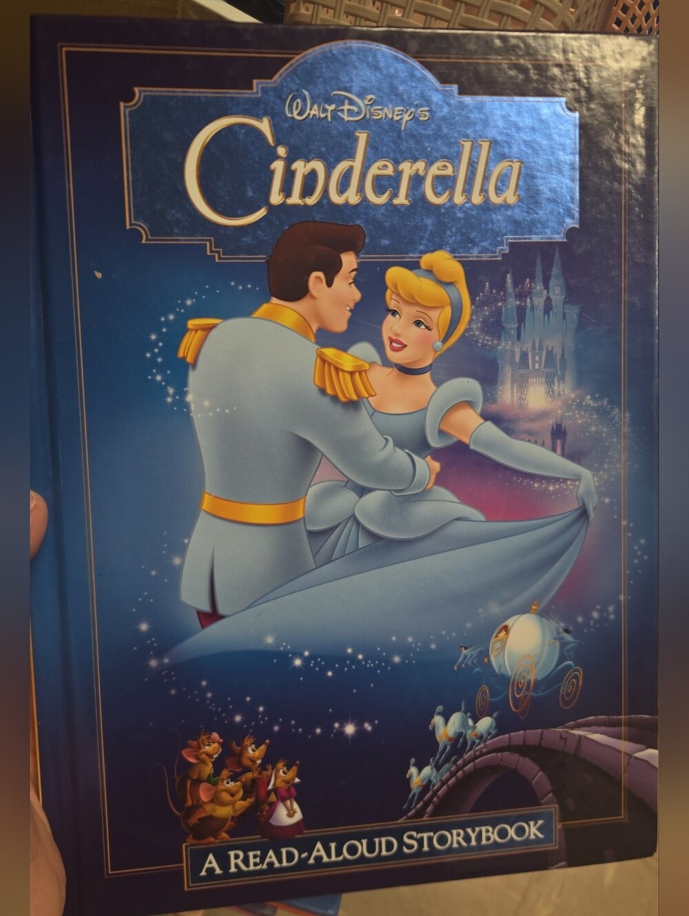 Walt Disney Cinderella Read-Aloud Storybook - Blue Cover